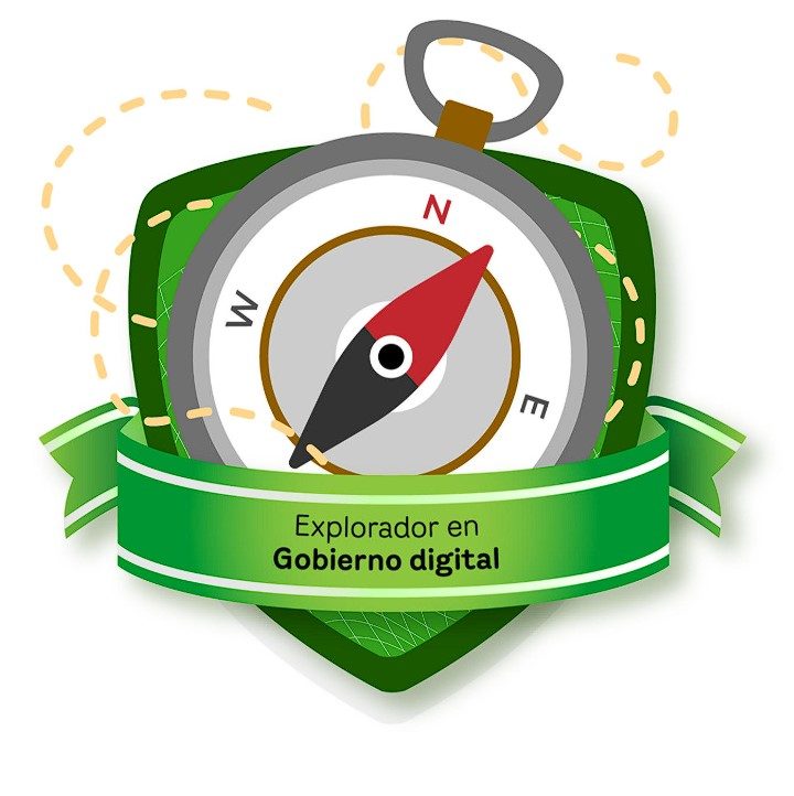 Insignia de explorador en gobierno digital