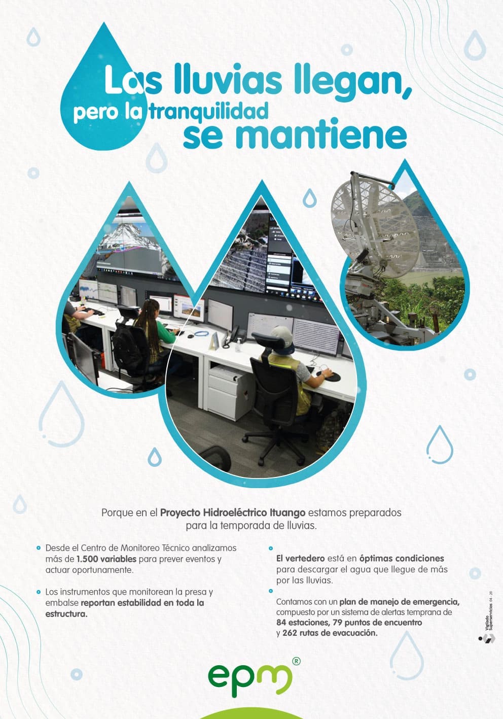 Información para la temporada de lluvias