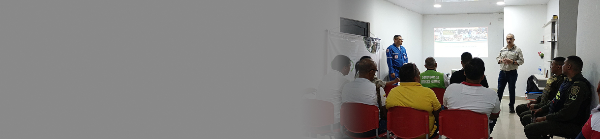 Plan de Gestión del Riesgo de Desastres de las entidades públicas y privadas. Miembro de la cruz roja realizando una capacitación a la comunidad