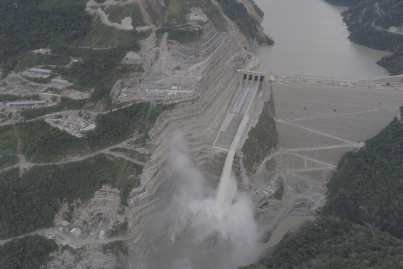 Vista aérea del proyecto Hidroituango 