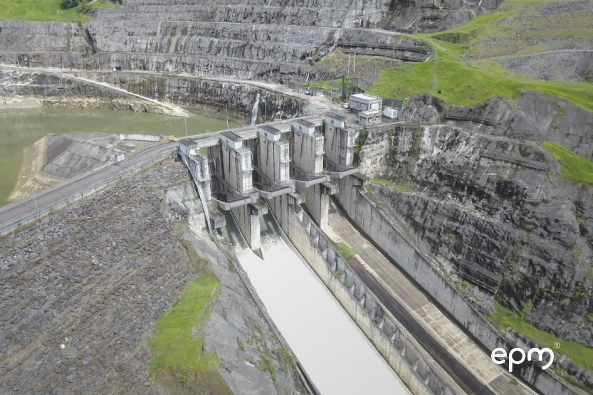 Imagen aérea de la Central hidroeléctrica Porce III