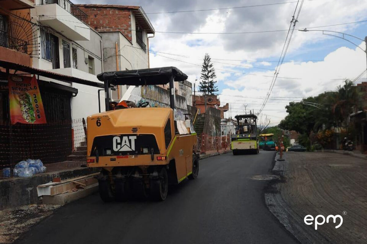 EPM pavimentó 7,3 kilómetros en el primer semestre del año