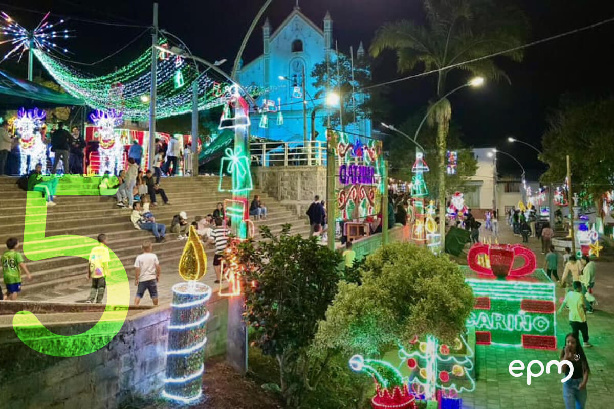 Decoración municipios ganadores del concurso encendamos la alegría epm