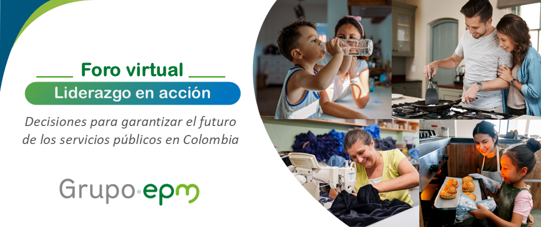 Banner con el título del foro y un collage de fotografías de usuarios de los servicios públicos