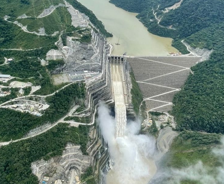 Fotografía aérea de Hidroituango