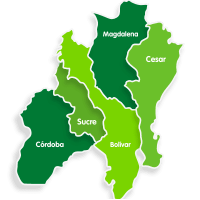 Mapa departamentos