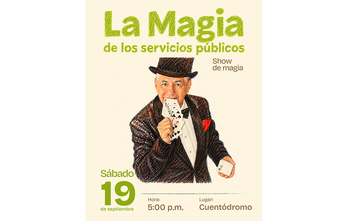 Ilustración de mago en show de magia