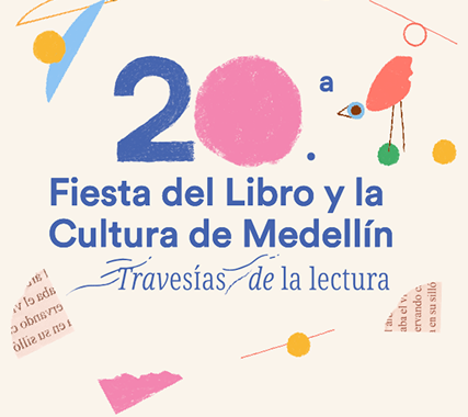 Ilustración de la gráfica de la Fiesta del Libro y la Cultura de Medellín 2026