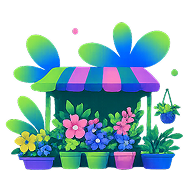 Ilustración de plaza de las flores