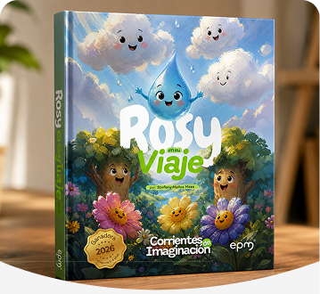 Portada de cuento ganador de la categoría 6 a 8 años: Rosy en su viaje