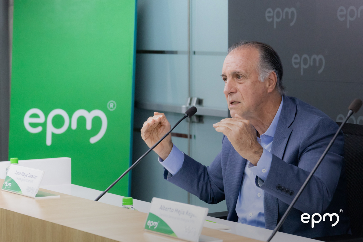 John Maya Salazar, gerente de EPM hablando sobre la central de Hidroituango