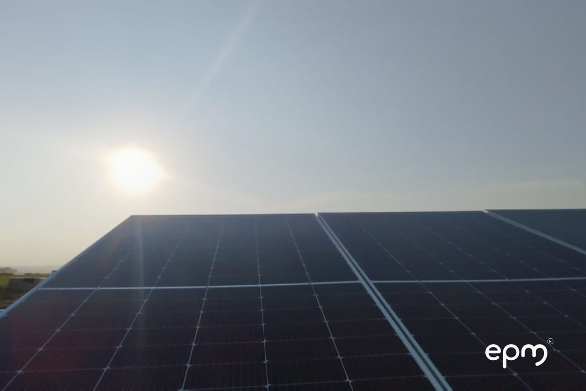 Fotografía de paneles solares
