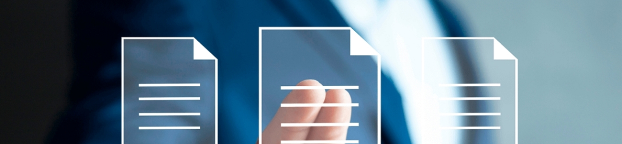 image of some document icons with a gray background