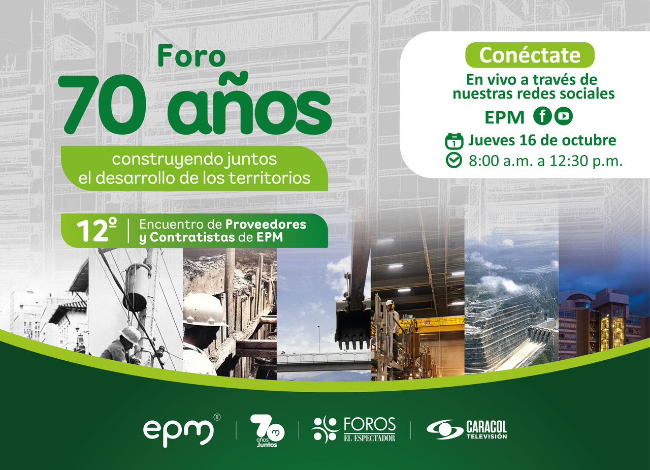 Invitación foro 70 años construyendo juntos el desarrollo de los territorios.